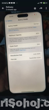 I phone 15 pro max , White colour